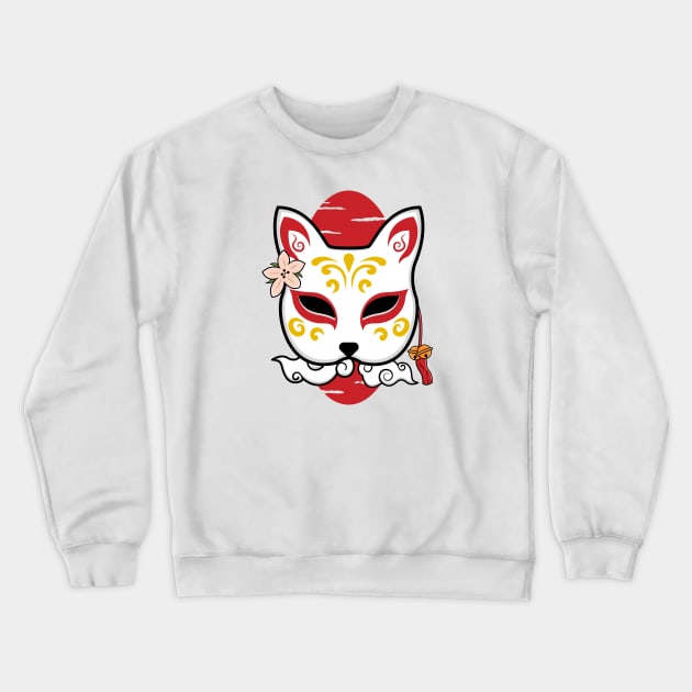 Japanese kitsune mask Crewneck Sweatshirt by Starkey Store